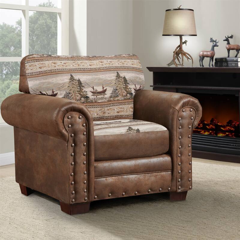 Alpine Lodge Cotton Printed Tapestry Chair