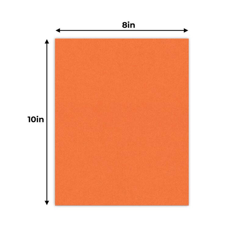 Orange 8x10 Backing Board Uncut Photo Mat Board (100Sheets) Bed