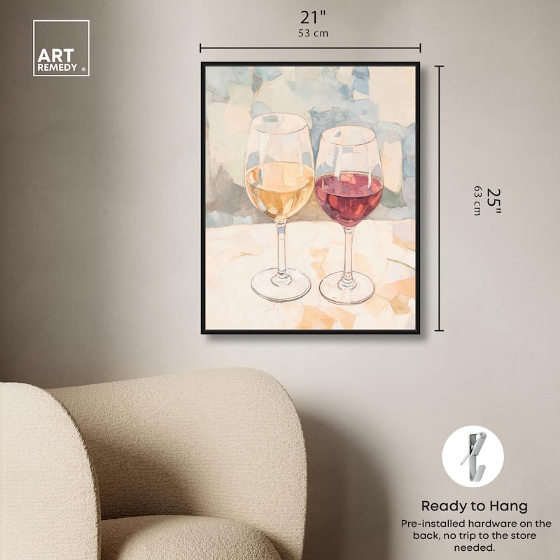 Wine Duo Canvas by Art Remedy