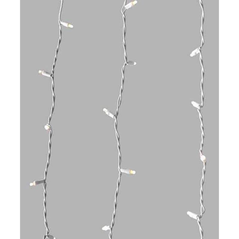 240 White LED Wide Angle Christmas Drops String Lights 8 Ft White Wire