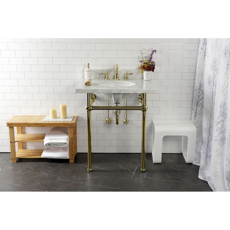 American Classic Widespread Bathroom Faucet - Polished Brass