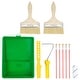 preview thumbnail 1 of 6, 11pcs Paint Roller Kit, 6" Chemical Fiber Paint Brushes, for Walls Ceilings - Multicolor - 7mm