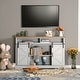 preview thumbnail 2 of 32, MAISON ARTS 52-Inch Farmhouse Sliding Barn Door TV Stand Sideboard Buffet Storage Cabinet