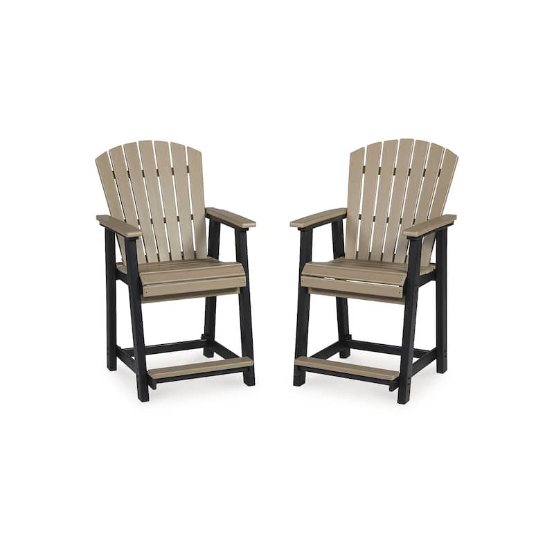 Signature Design by Ashley Fairen Trail Black/Driftwood 5-Piece Outdoor Dining Package - 41.5" W x 41.75" D x 37.13" H