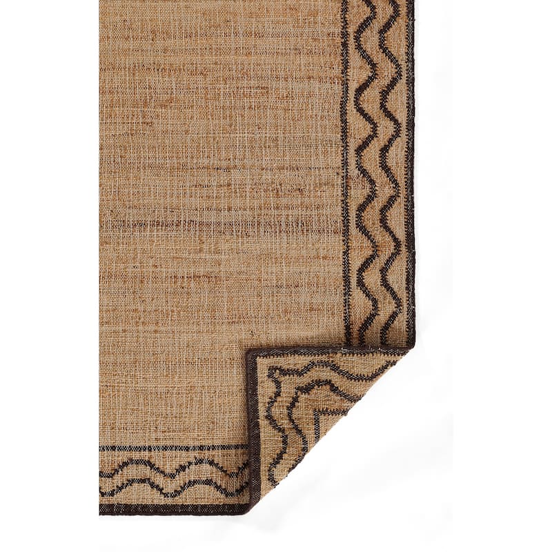 Erin Gates by Momeni Orchard Ripple Brown Hand Woven Wool and Jute Rug