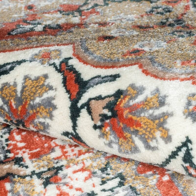 Superior Bodhi Vintage Floral Classic Medallion Indoor Area Rug or Runner