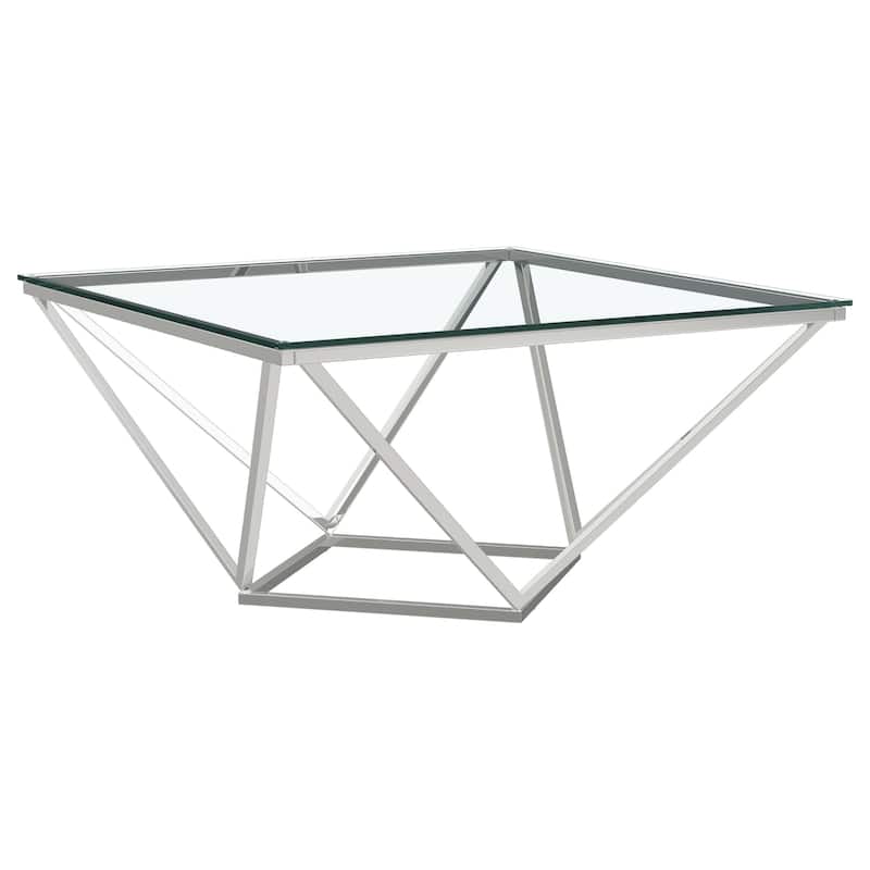 Brittania Square Coffee And End Table Set Nickel