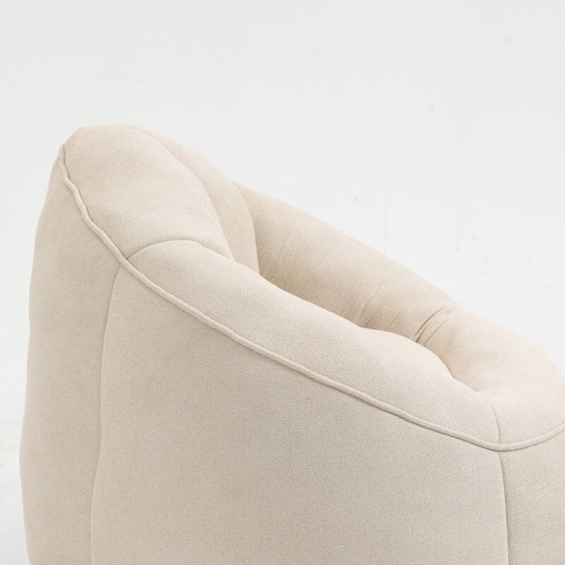 Compressed Foam Bean Bag Chair with Footrest - Plush Lounger for Modern Living Spaces