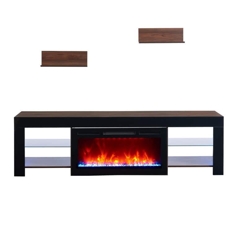 78.7'' Wood Media Console TV Stand Classic Entertainment Center