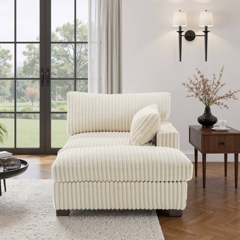 Plush Cloud Couch Modular Sectional Sofa with Ottoman