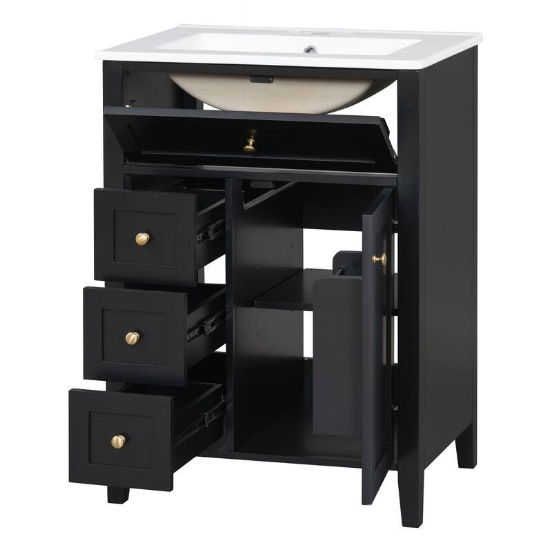Modern Bathroom Vanity with Abundant Storage and Sturdy Construction