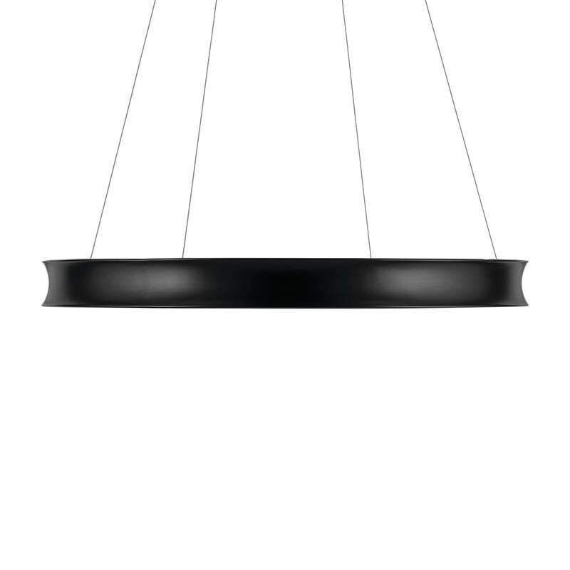 Larousse 39.5 Inch LED Chandelier in Black and Champagne Bronze