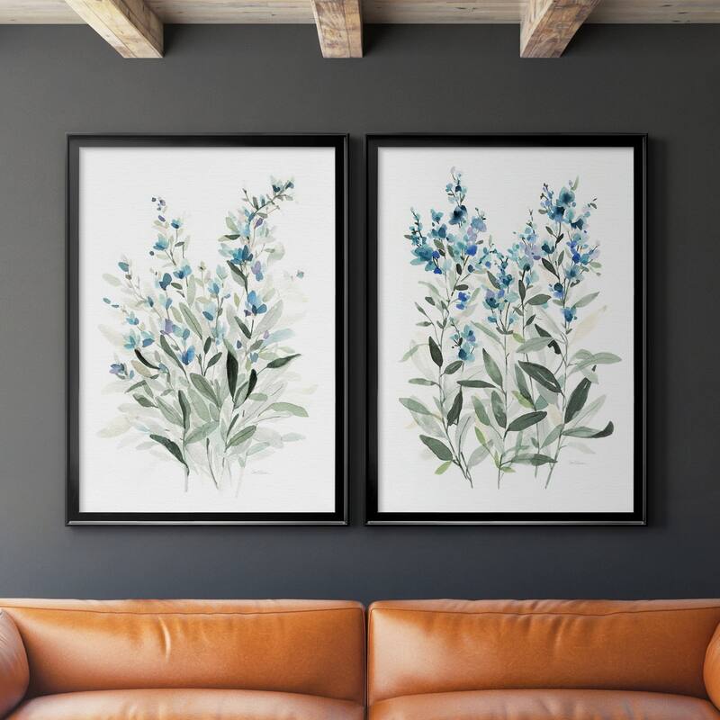 Delicate Blue Botanical I Premium Framed Print - Ready to Hang - Multi-Color
