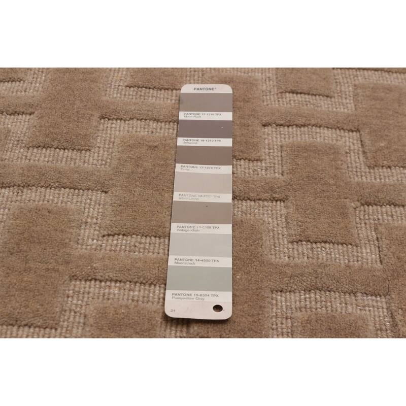 ECARPETGALLERY Hand Loomed Kashkuli Gabbeh Taupe Wool Rug - 5'0 x 8'0