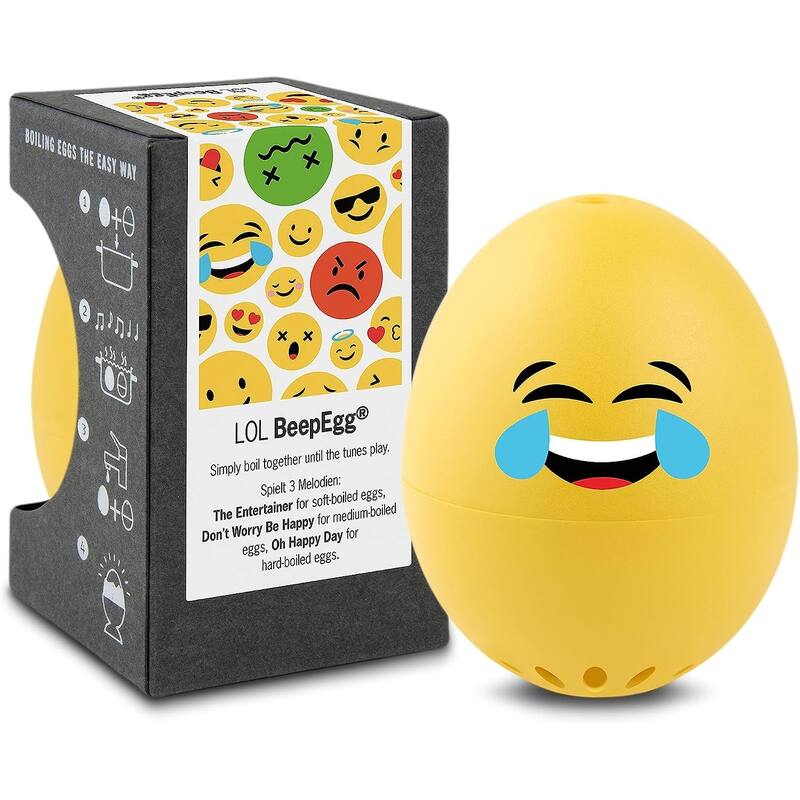 Brainstream BeepEgg Singing Floating Egg Timer with 3 melodies - 2.13"W x 2.17"H - LOL motif