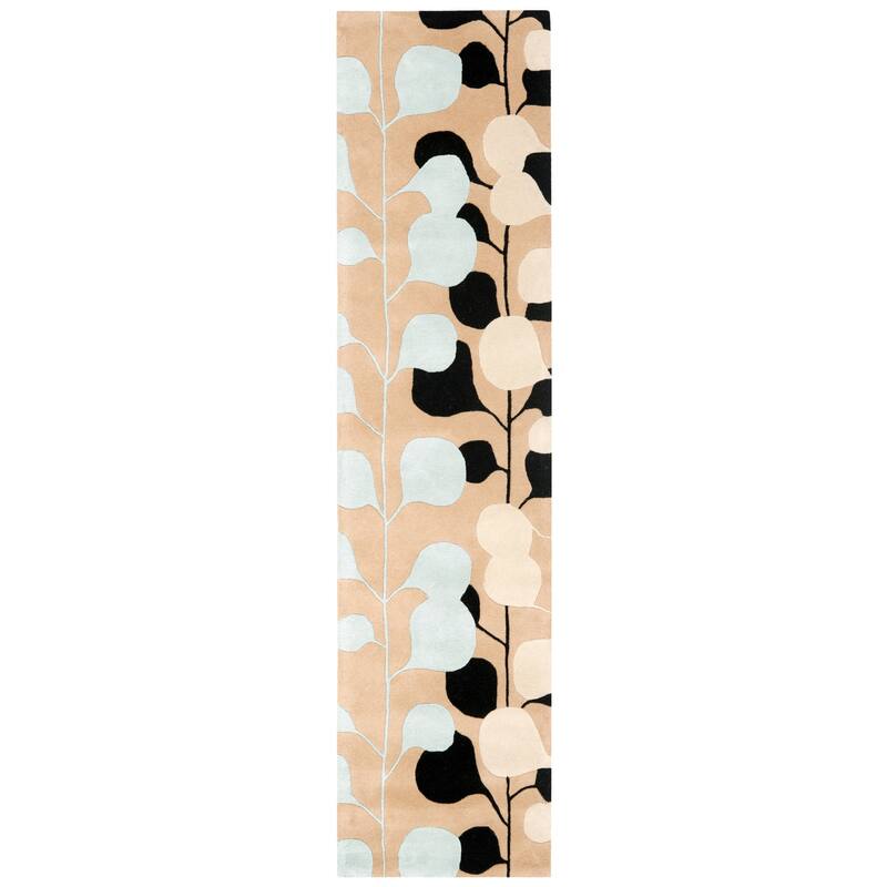 SAFAVIEH Handmade Capri Dorle Modern Wool Rug - 2'3" x 9' Runner - Beige/Ivory