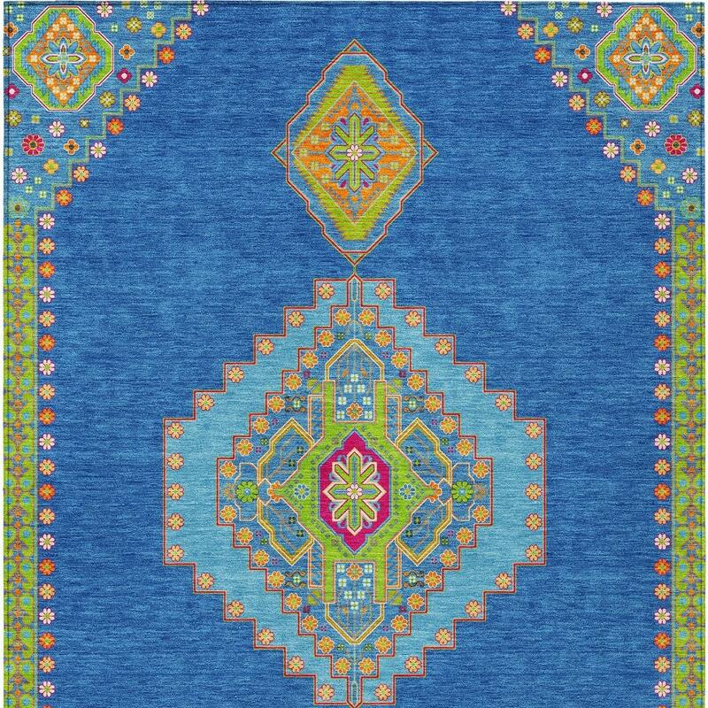 HomeRoots Oriental Traditional Rectangle Outdoor Rug