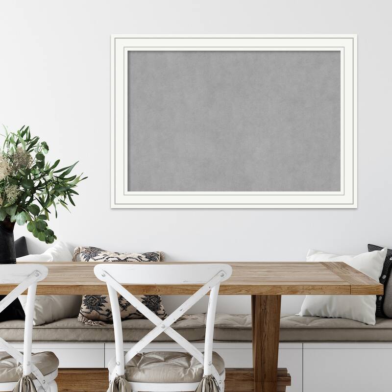 Amanti Art Craftsman White Framed Magnetic Board