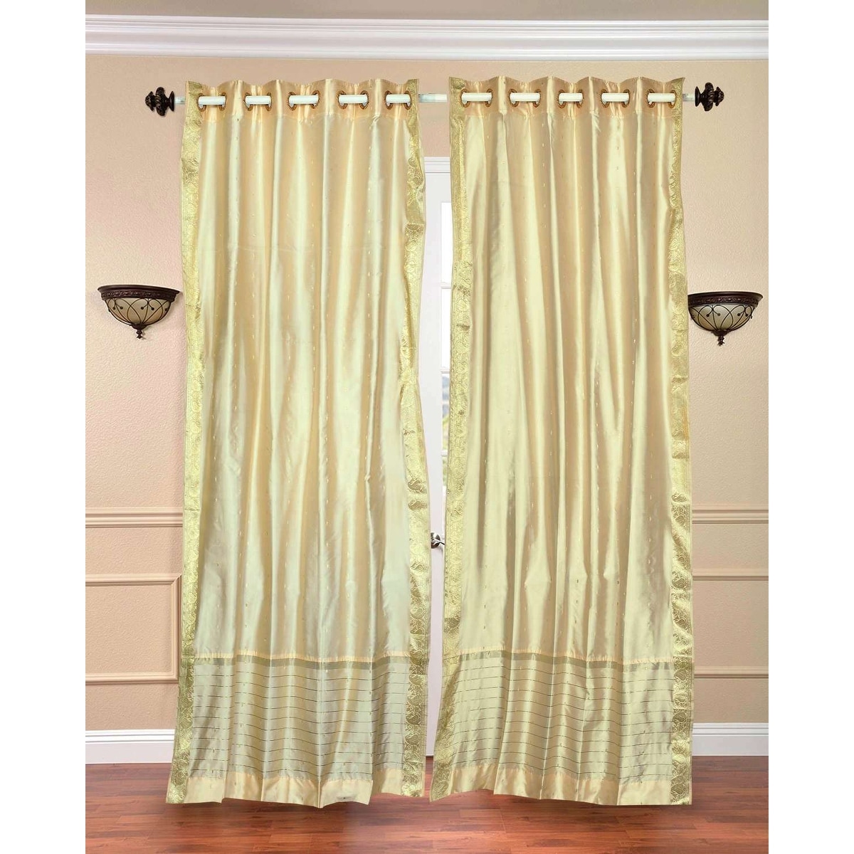 Drop Cloth Macrame Solid Cotton Light Filtering Ring Top Curtain Panel with  Fringe Valance, Linen, 50 x 84 - Walmart.com