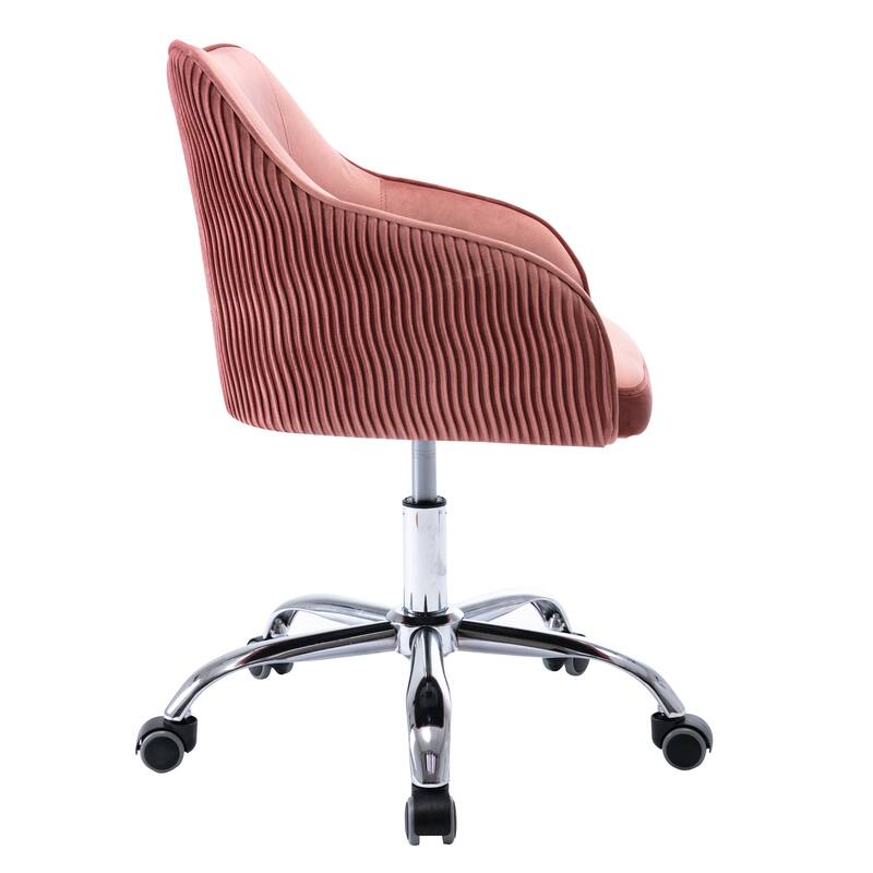 Corvus Braff Velvet Upholstered Adjustable Ergonomic Office Chair