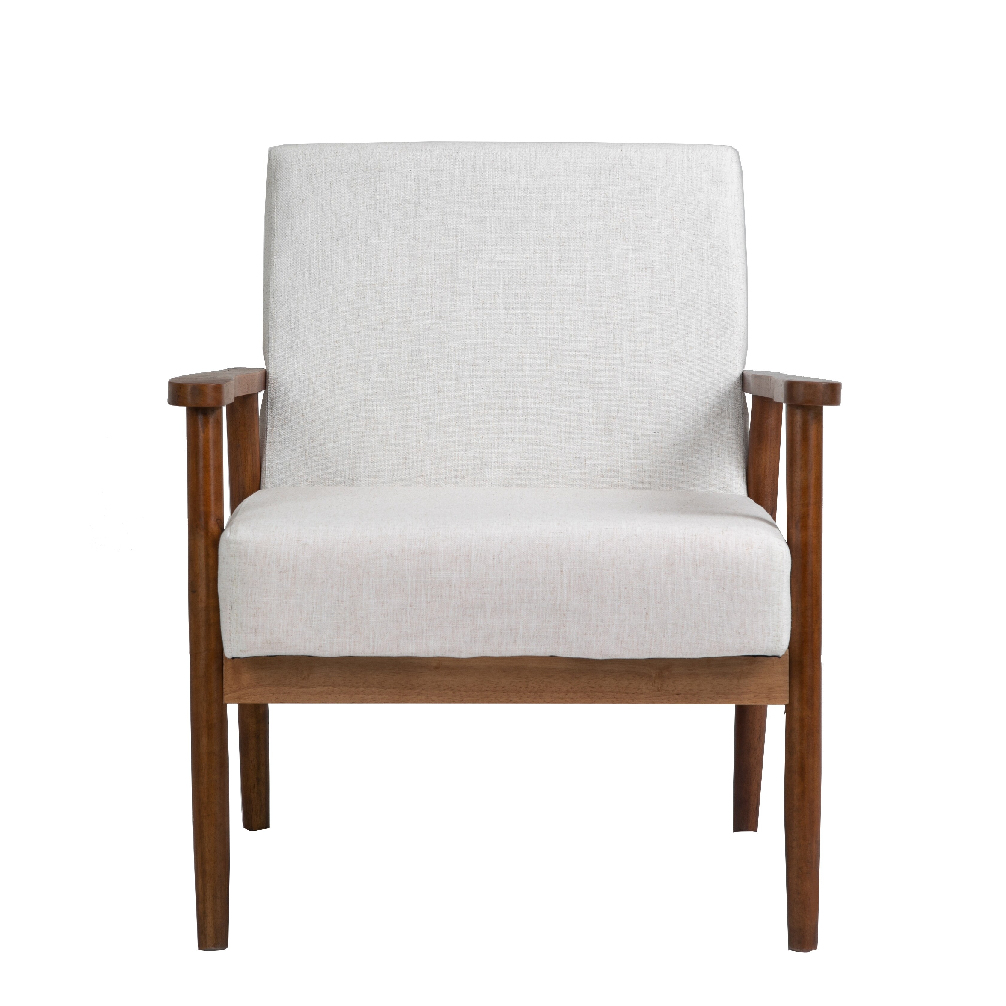 Mcbride vinyl upholstered discount solid wood arm chair