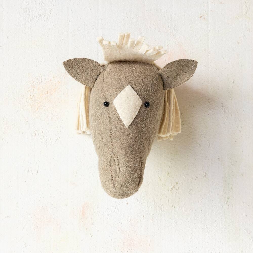 Handmade Wool Felt Head Wall Hanging