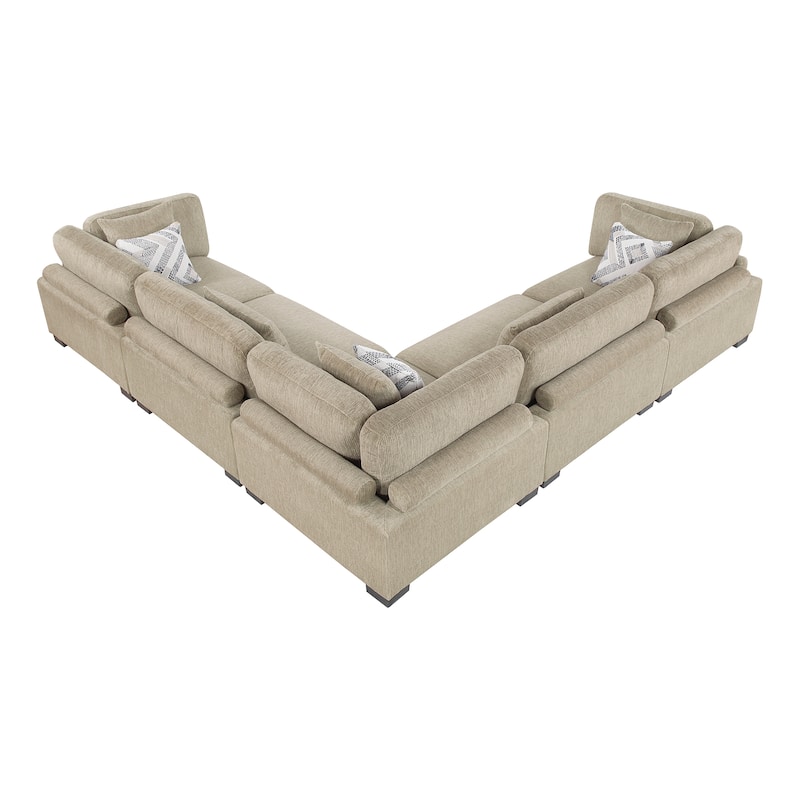 Abbeville Microfiber 5-Piece Modular Sectional