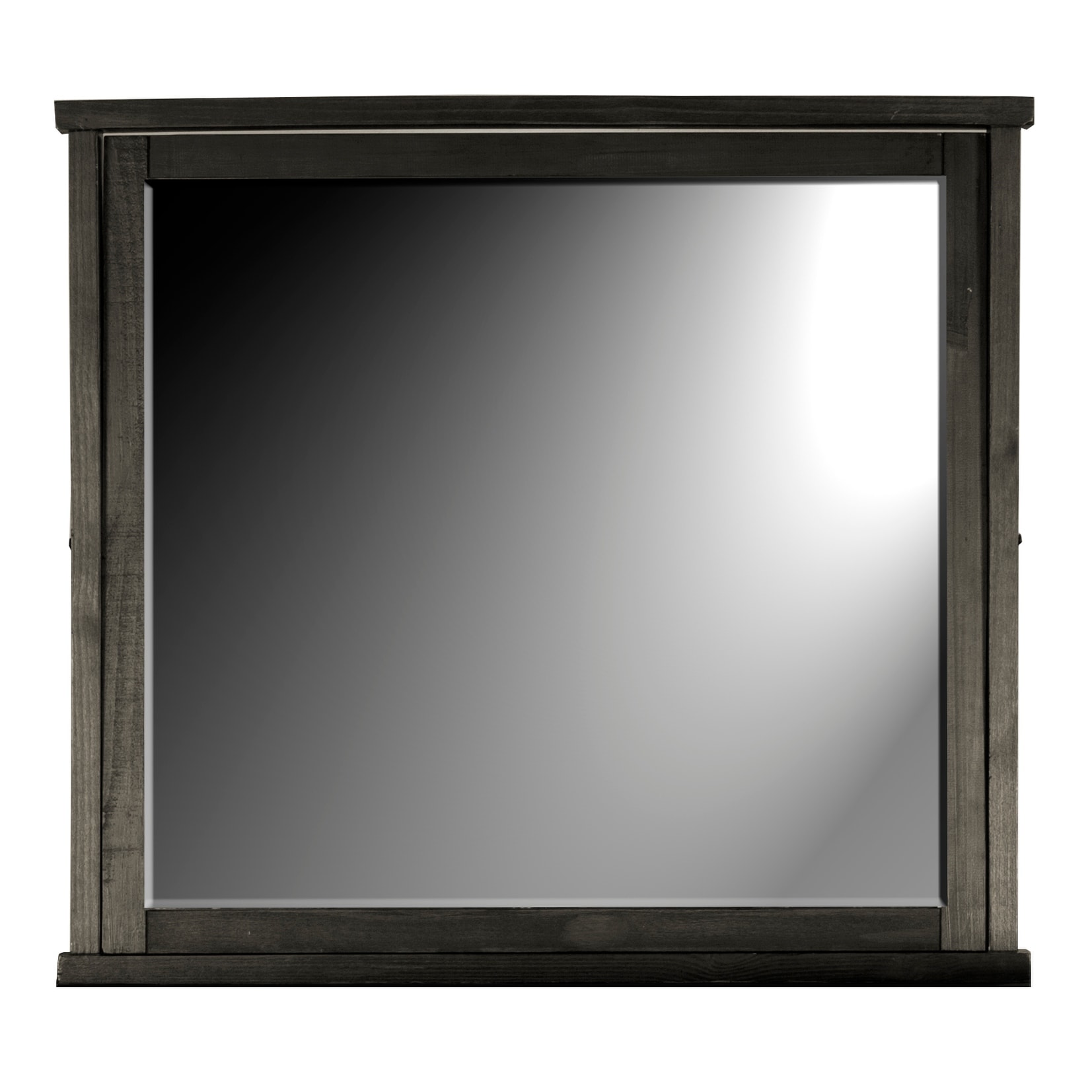 Simply Solid Sharla Solid Wood Rectangle Mirror - Charcoal