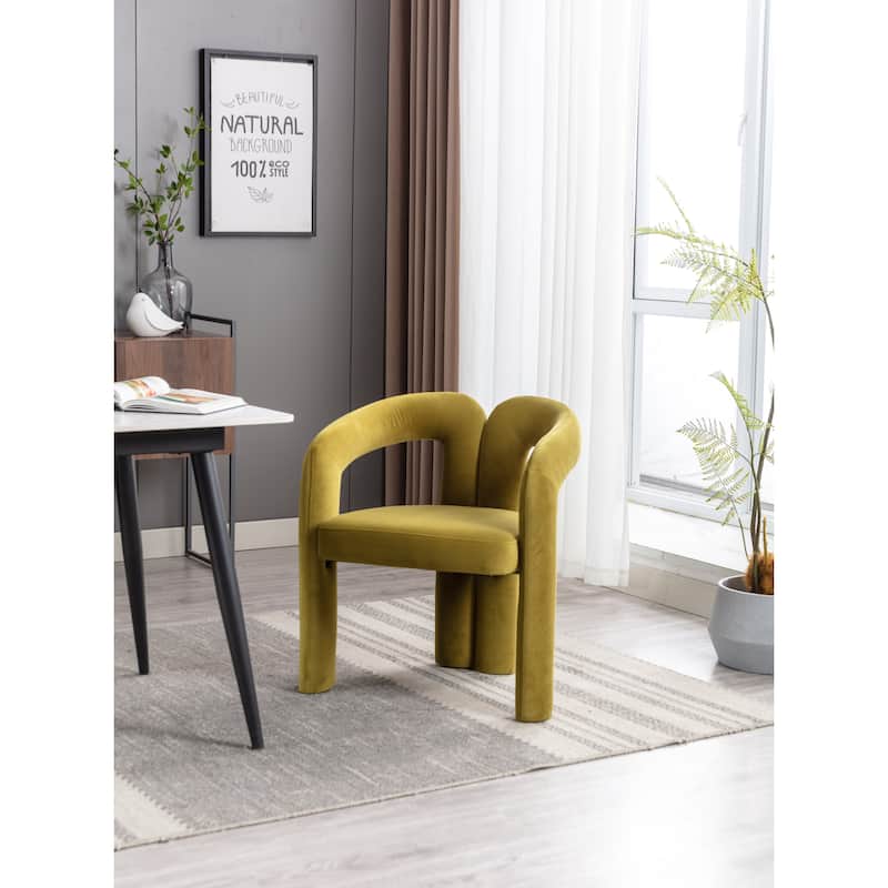Olive 25.2" Accent Chair with Curved Backrest (Set of 2)