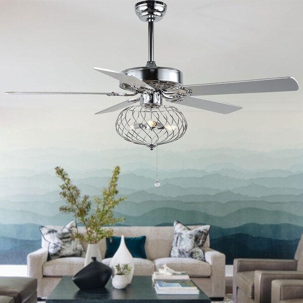 Modern Industrial Cage Ceiling Fan with 