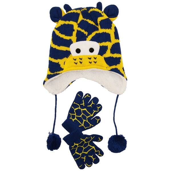 Shop Wippette Baby Boys Winter Sherpa Lined Giraffe Micro Hat And