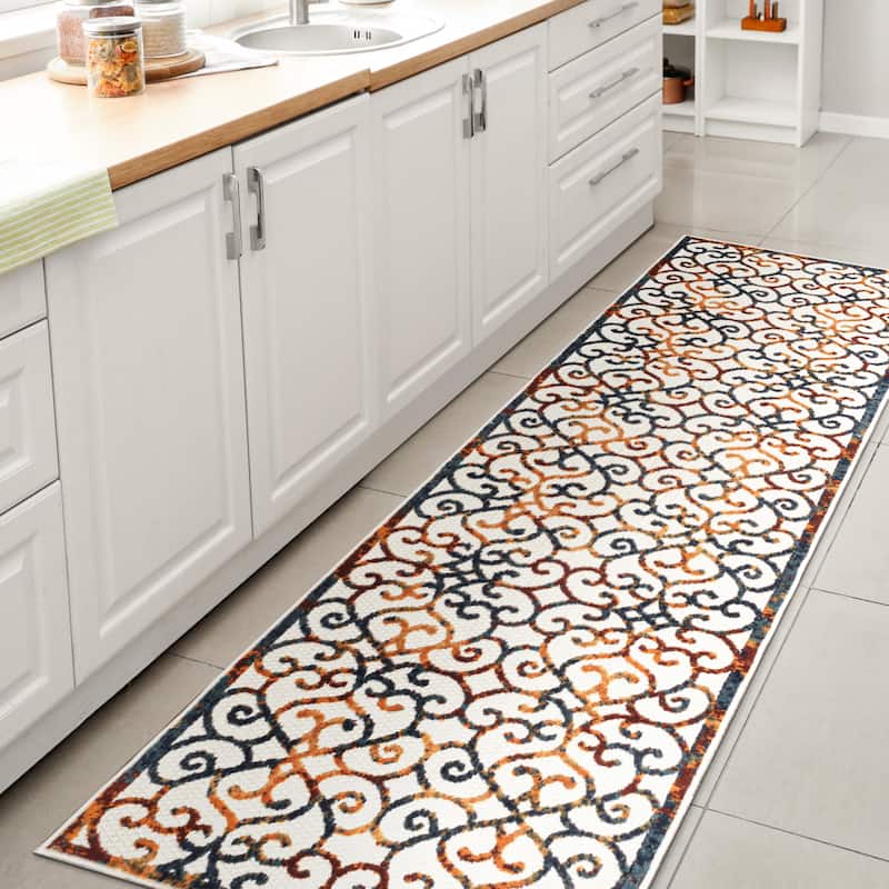 JONATHAN Y Cetara Scroll Trellis Indoor/Outdoor Area Rug