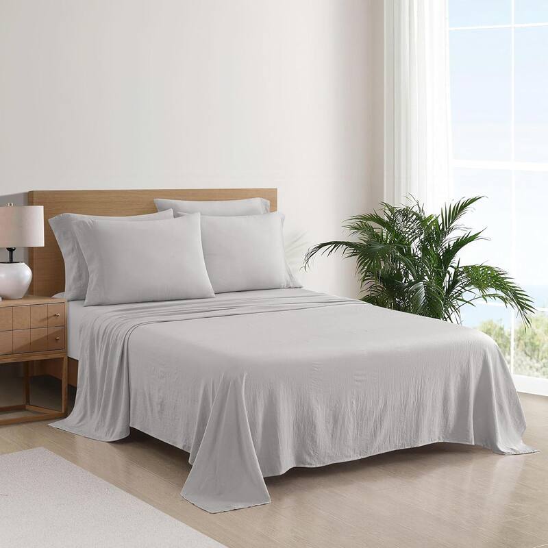 Aeropostale Premium All Season Microfiber Grey Sheet Set - Queen