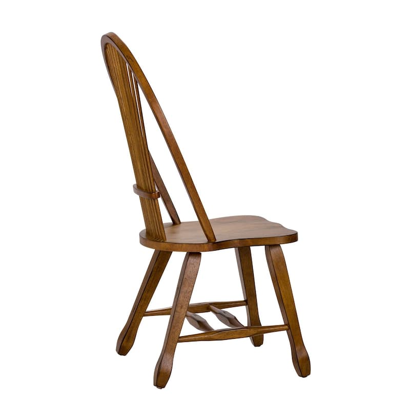 Treasures Rustic Oak Sheaf Back Dining Chair (Set of 2)