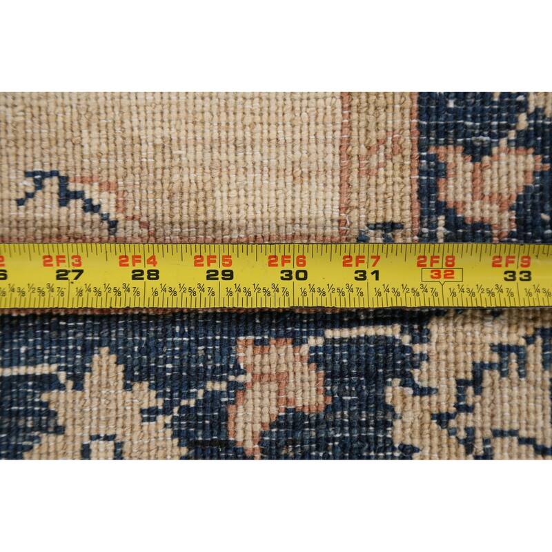 Vegetable Dye Peshawar Chobi Oriental Runner Rug Wool Hand-knotted - 2'8" x 11'6"