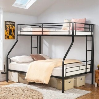 Space-Saving Twin Over Full Bunk Bed, No Box Spring Needed