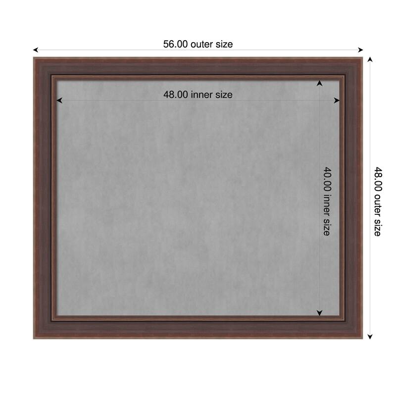 Amanti Art Moab Brown Bronze Framed Magnetic Board - 56 x 48 in