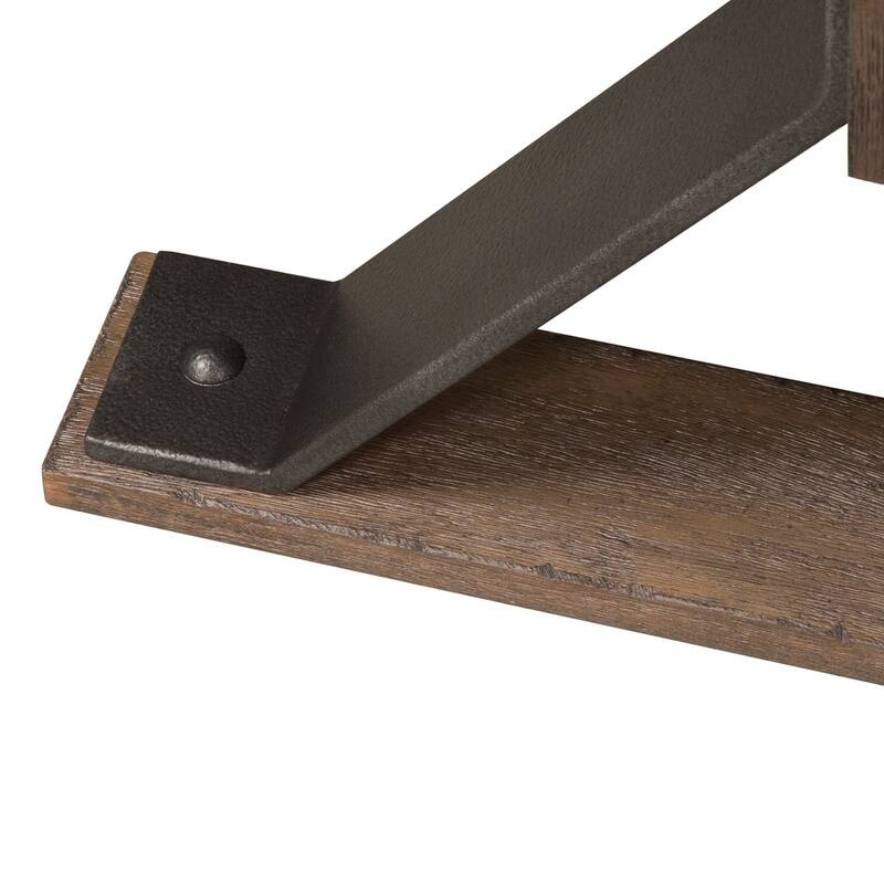 Sonoma Road Weathered Beaten Bark Antique Pewter Metal Rectangular Cocktail Table