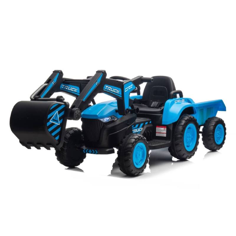 Electric Vehicles Ride On Car Toy with Remote Control, Digger for Kids Best Gifts - Blue