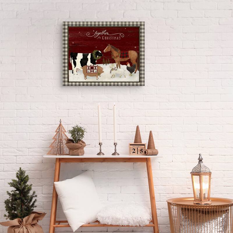 Together for Christmas by Beth Albert Canvas Art Print