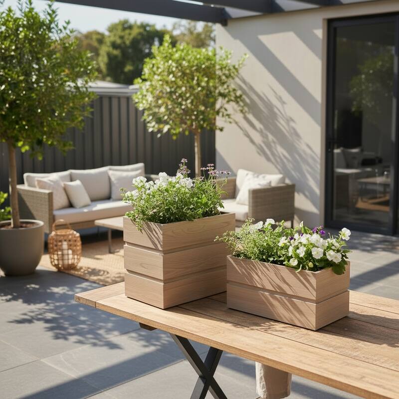 Rectanglar Terrace Planter Tall