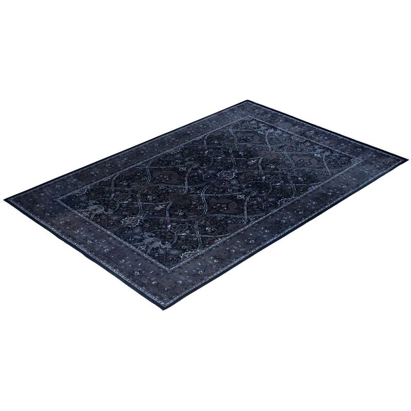 Fine Vibrance One-of-a-Kind Hand-Knotted Area Rug - Brown, 6' 2" x 9' 3" - 6' 2" x 9' 3"
