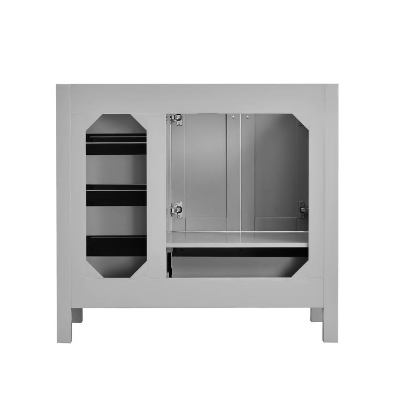 PROOX 42inch Freestanding Bathroom Vanity w Engineered Counter Top Cearmic Sink