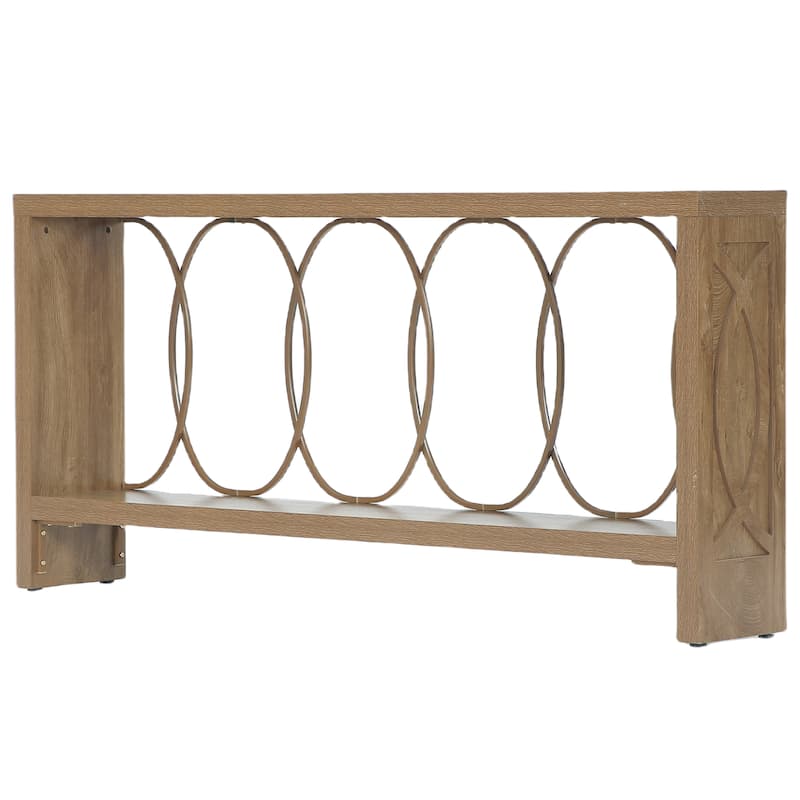 70.9" Extra Long Entryway Console Table with Storage, 2-Tier Farmhouse Sofa Table