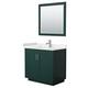 Option Green, Nickel Trim, Carrara Cultured Marble Top