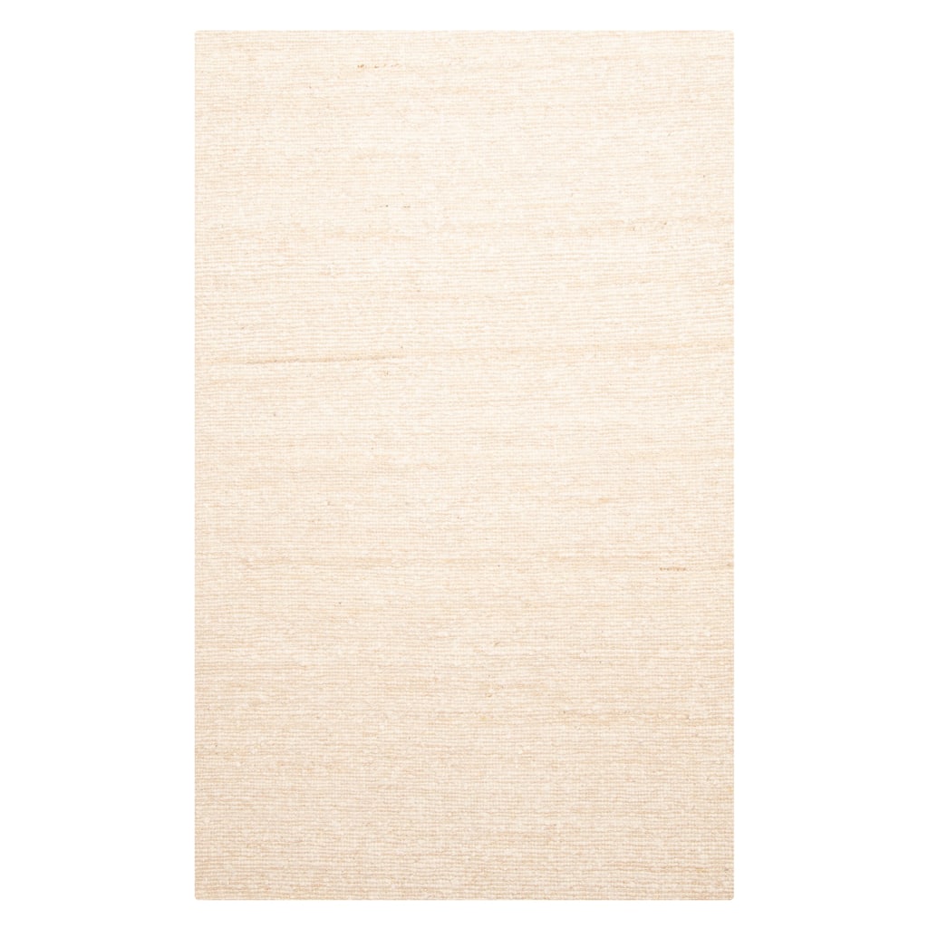 ECARPETGALLERY Braid weave Sienna Beige Wool Rug - 5'2 x 8'2