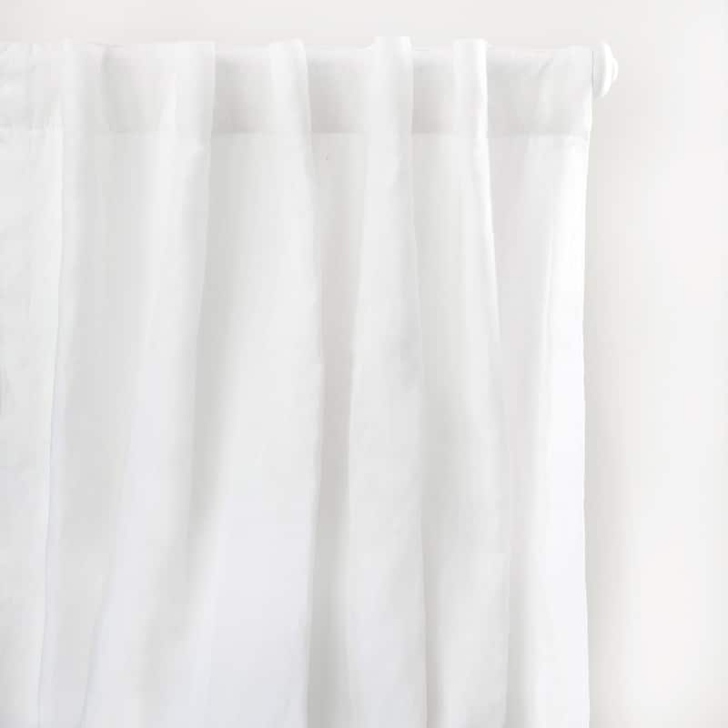 100% French Linen Window Curtain Set by BOKSER HOME