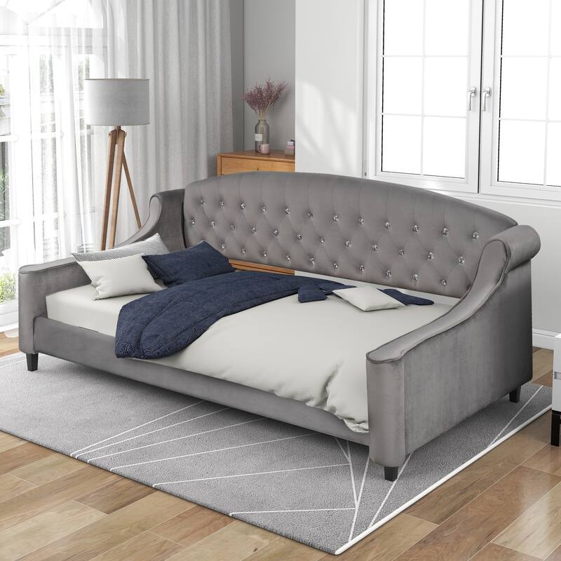 Modern Luxury Tufted Button Daybed,Twin