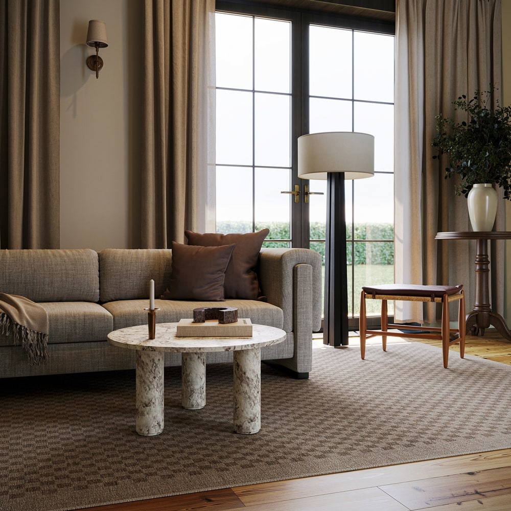 Nate Berkus Watts Modern Checkered Washable Area Rug