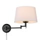 Wry Lighting Eleanor 1-light Swing Arm Wall Lamp in Matte Black and ...